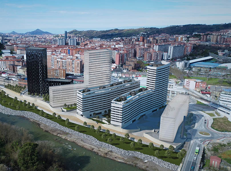 Instalación de sistema de ventilación por parte de Aideko en residencial Santa Ana en el barrio de Bolueta en Bilbao